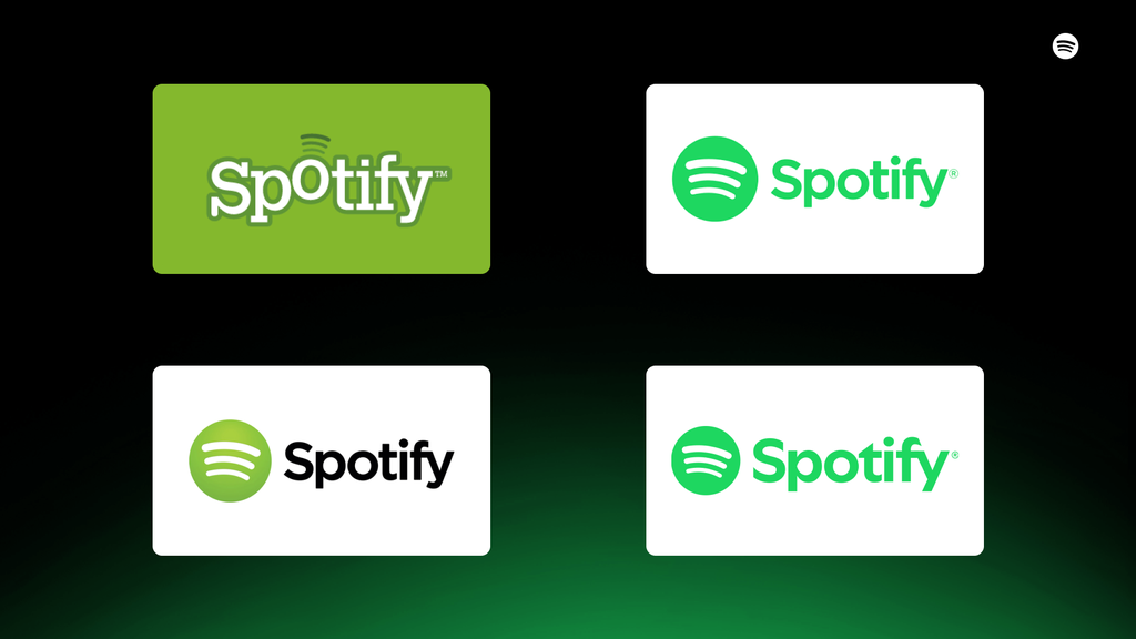 Evolução dos logos do Spotify