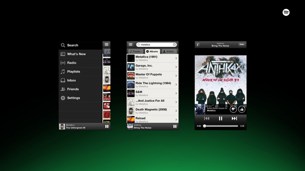 Evolução do Spotify no aplicativo