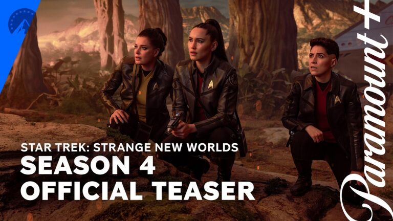 4ª temporada de 'Star Trek: Strange New Worlds' ganha data de lançamento e trailer repleto de cowboys espaciais, buracos negros e um T-rex