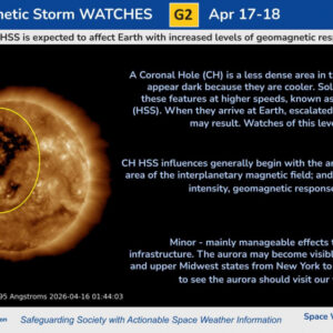 A aurora boreal pode ser visível no extremo sul de Illinois e Oregon esta noite (17 a 18 de abril)