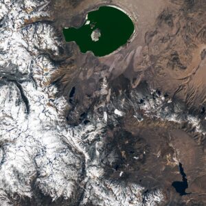 Uma mistura vulcânica perto de Mammoth Lakes