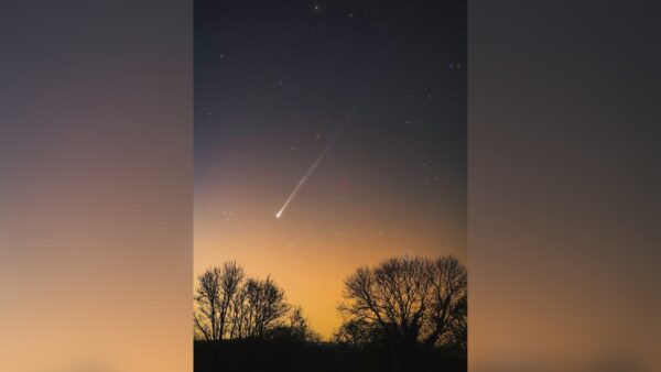 Veja o cometa PanSTARRS brilhando acima de um falso amanhecer em uma nova foto impressionante