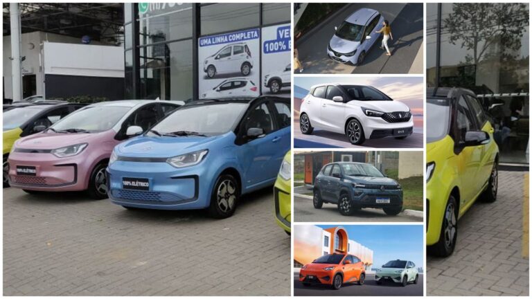Quais são os 5 carros elétricos mais baratos do Brasil em maio de 2026?