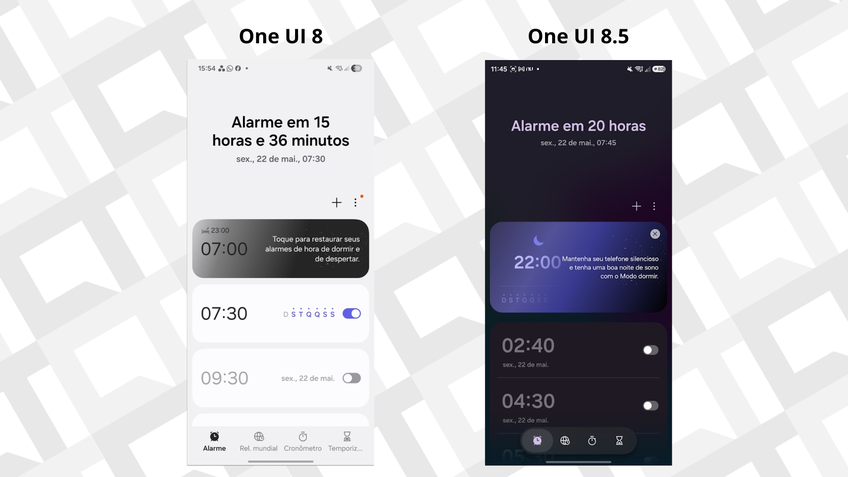 One UI 8 x One UI 8.5