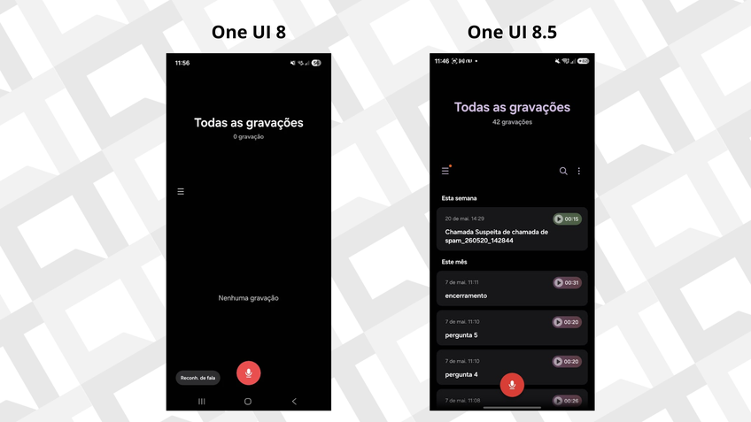 One UI 8 x One UI 8.5