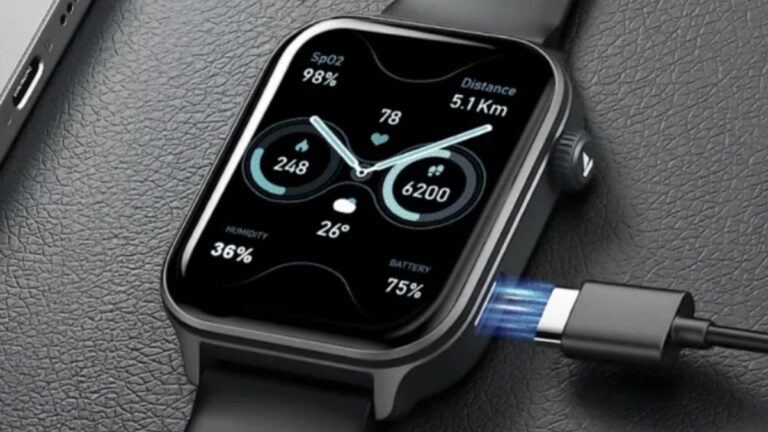 Novo smartwatch tem USB-C na lateral para carregamento em vez de dock magnético