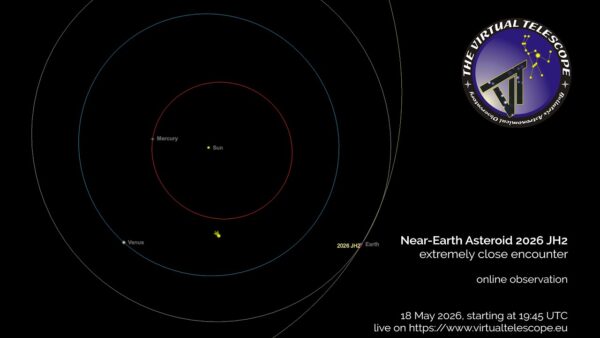 Assista a um asteróide do tamanho de uma baleia azul avançando em direção à Terra ao vivo online em 18 de maio