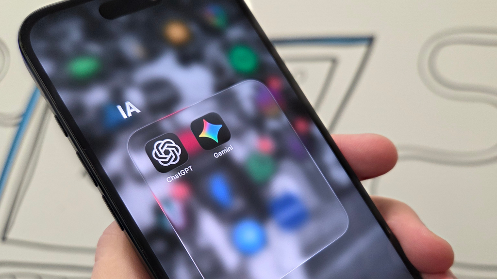 ícones dos apps do Gemini e ChatGPT