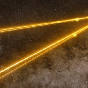 Feixes de laser explodem na foto do cosmos do dia 27 de maio de 2026