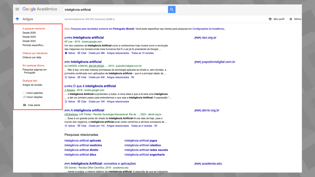 Como usar o Google Acadêmico (Imagem: Captura de tela/Canaltech)