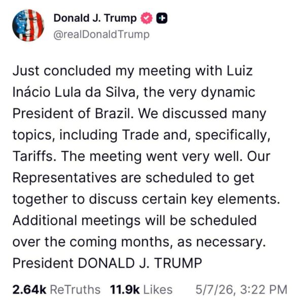 JOTA Principal: Com minerais críticos na pauta, Lula indica a Trump que quem quer rir, tem que fazer rir