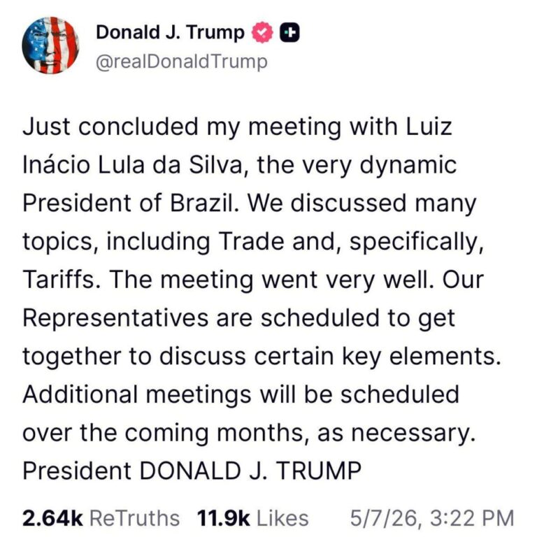 JOTA Principal: Com minerais críticos na pauta, Lula indica a Trump que quem quer rir, tem que fazer rir