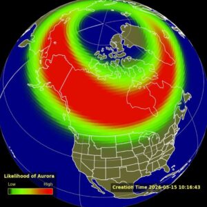 Tempestade geomagnética pode desencadear luzes do norte no extremo sul de Michigan e Maine, de 15 a 17 de maio