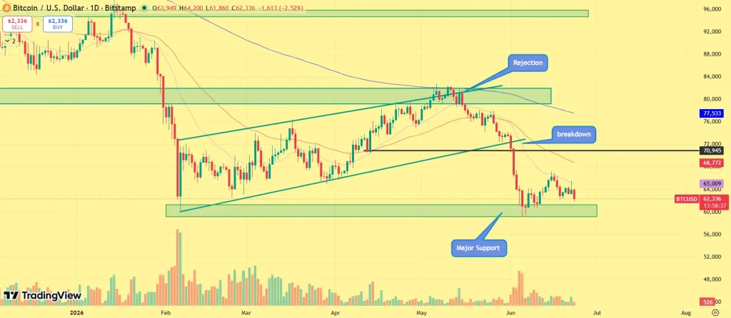 Perspectiva de preço BTC