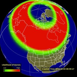 4 CMEs terrestres podem provocar luzes do norte tão ao sul quanto Illinois e Oregon, de 4 a 5 de junho