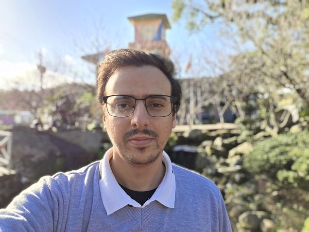 Galaxy S25 Edge - C&acirc;mera frontal / Modo retrato
