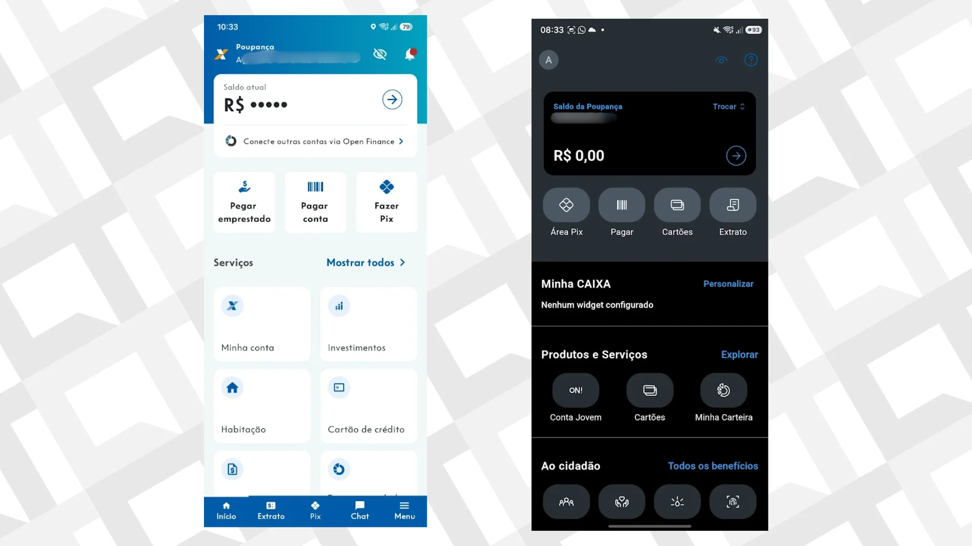 Editar informações da imagem Comparação apps Caixa