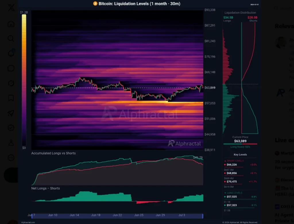 CEO da Alphractal adverte: Crypto Market enfrenta risco de liquidação à medida que o excesso de posições compradas aumenta temores de correção