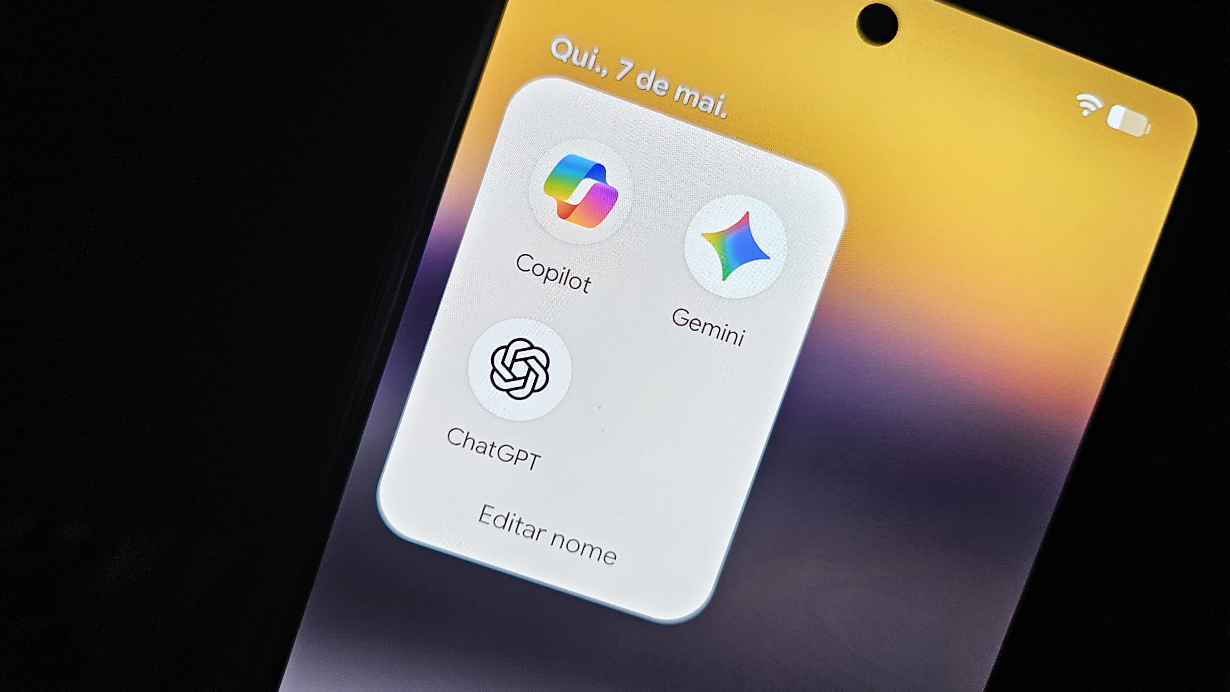 Editar informações da imagem Chatbots de IA - Gemini ChatGPT e Copilot