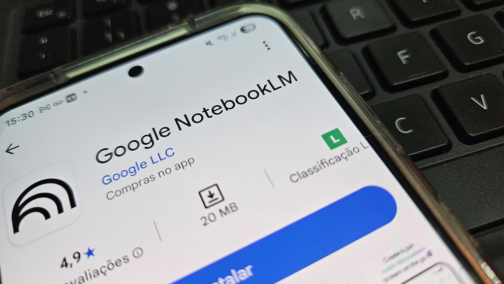 App do NotebookLM na Play Store