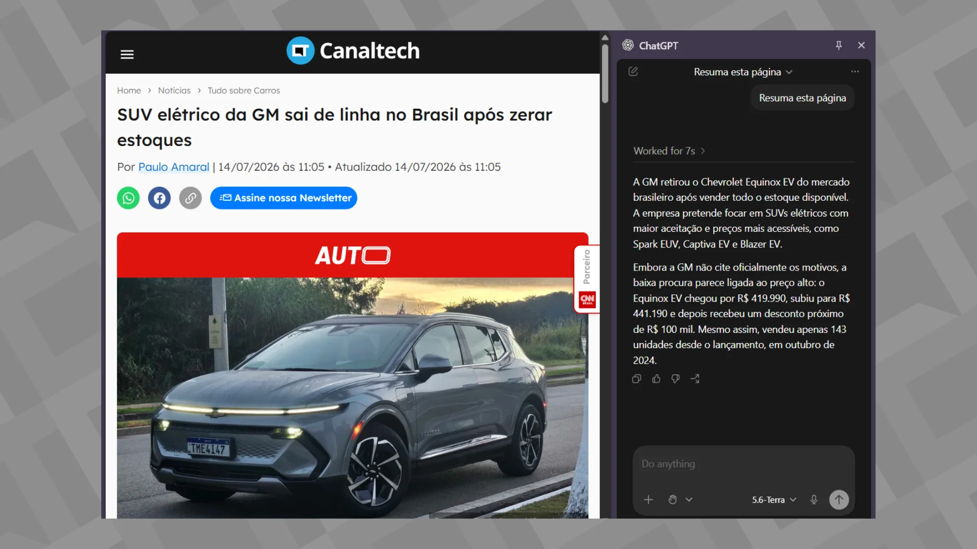 Editar informações da imagem Extensão ChatGPT Chrome
