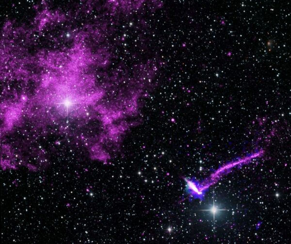 Telescópio espacial da NASA mapeia campos magnéticos do pulsar 'Farol'