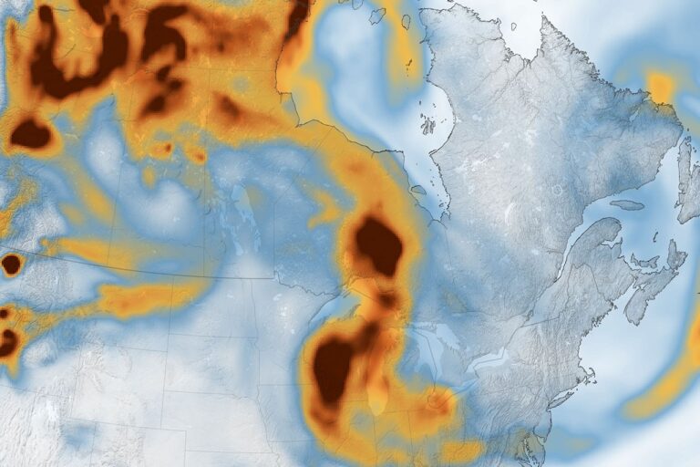 Uma semana de céus esfumaçados na América do Norte
