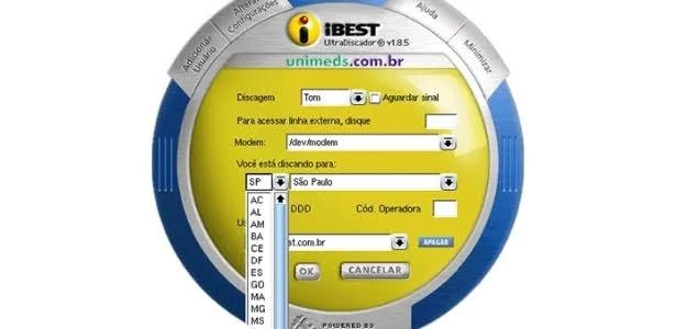 Editar informações da imagem Discador iBest