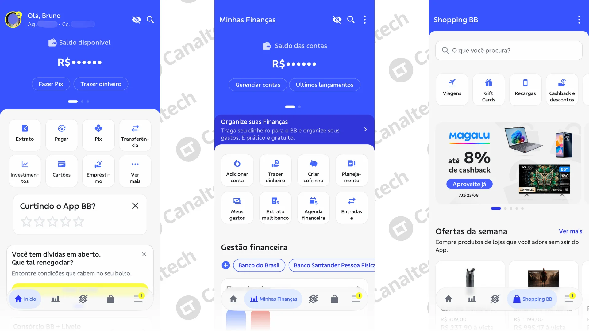 Editar informações da imagem App do Banco do Brasil é atualizado com novo visual e assistente conversacional