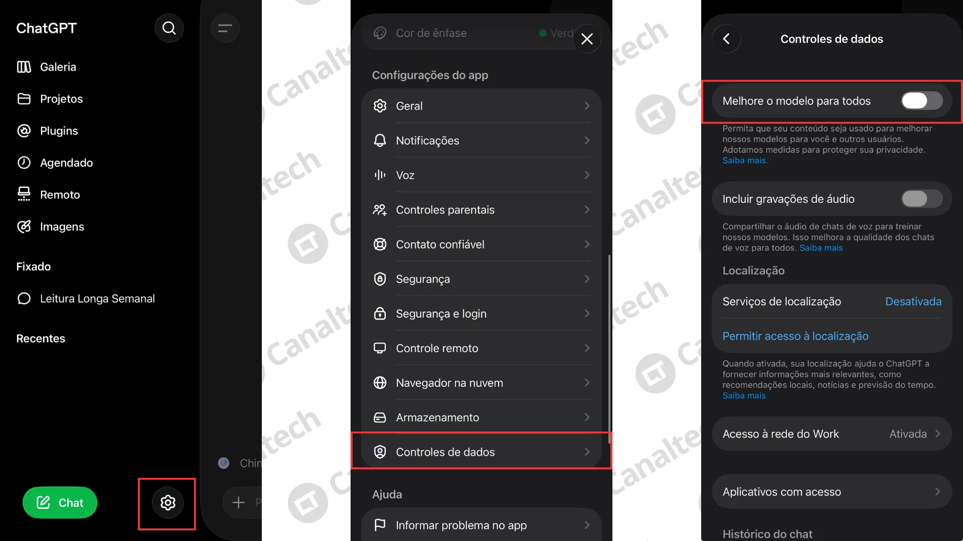 Editar informações da imagem Como desativar o treinamento no ChatGPT
