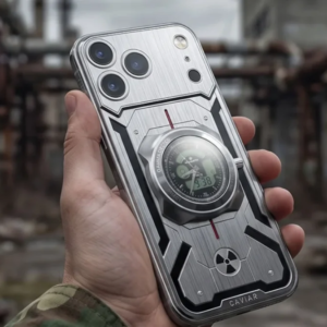 iPhone 17 Pro de R$ 67 mil tem contador de radiação e relógio suíço embutido