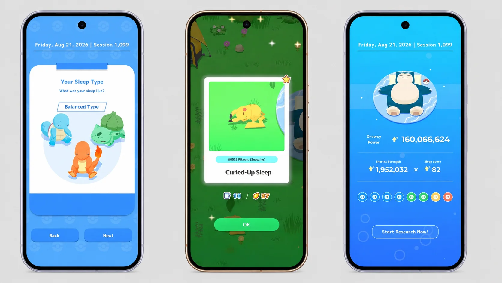Progresso no Pok&eacute;mon Sleep