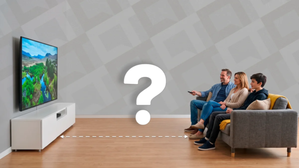 Qual é a distância ideal entre o sofá e uma Smart TV de 85 polegadas?