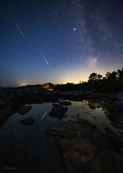 APOD: 2026, 15 de agosto - Perseidas Brilhantes da Suécia