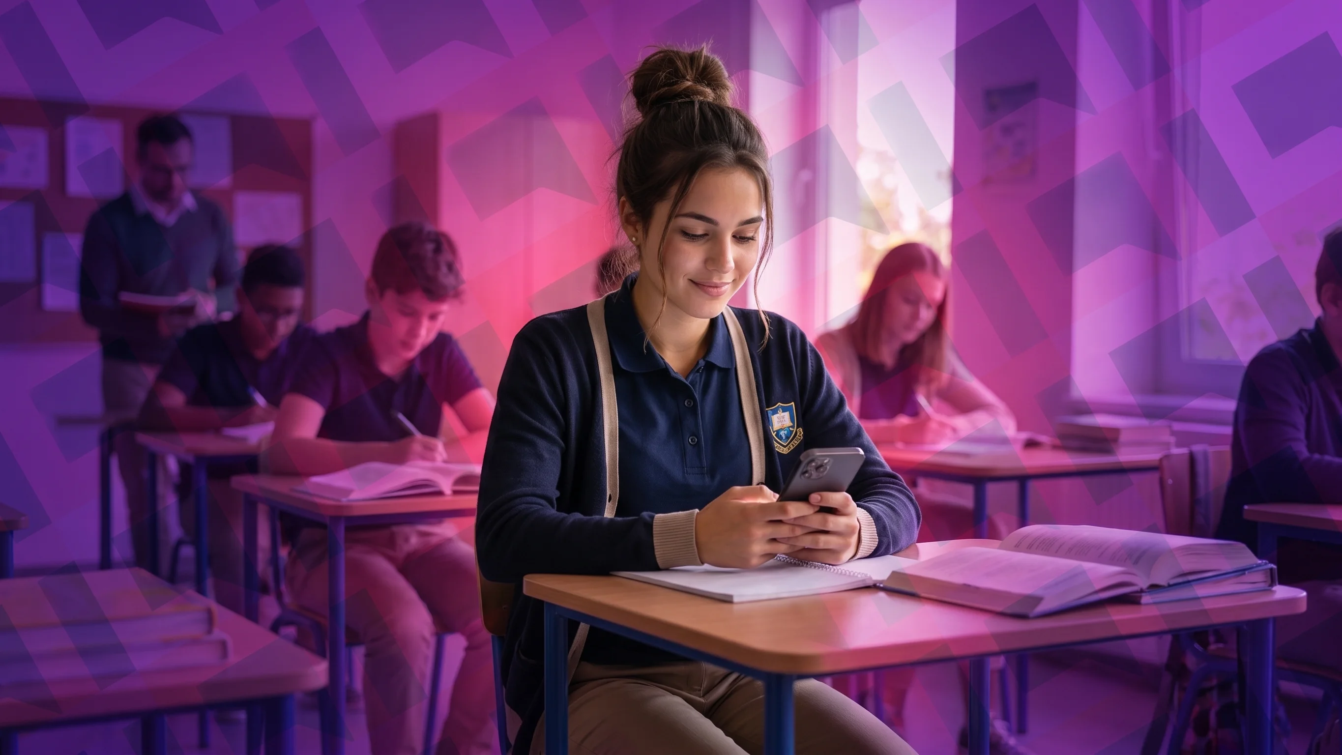 Editar informações da imagem Celular nas escolas
