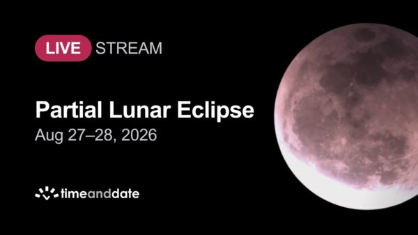 Como assistir ao eclipse lunar parcial de 27 a 28 de agosto ao vivo online