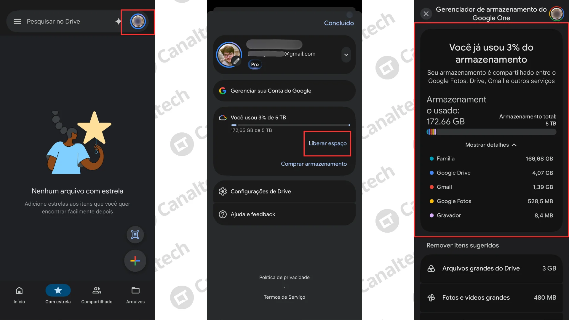 Como descobrir o que está consumindo seu espaço do Google