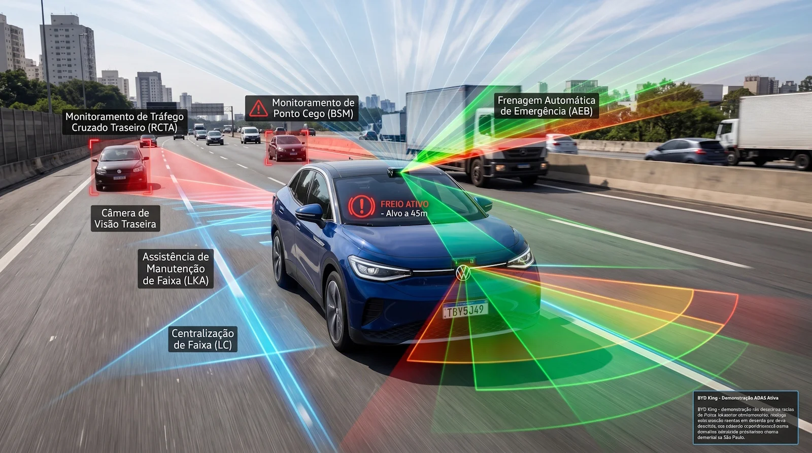 Editar informações da imagem carro estrada adas