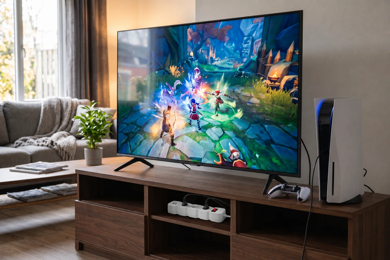 Editar informações da imagem TV e videogame no mesmo filtro de linha