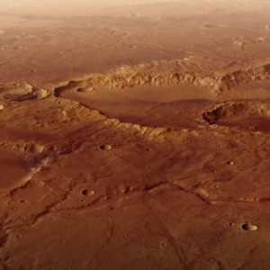 O orbitador Mars Express captura um novo vídeo detalhado da cratera onde Mark Watney ficou preso em 'Perdido em Marte'