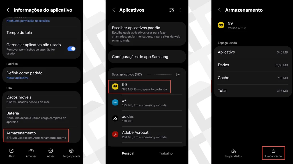 Como limpar o cache de apps no Android