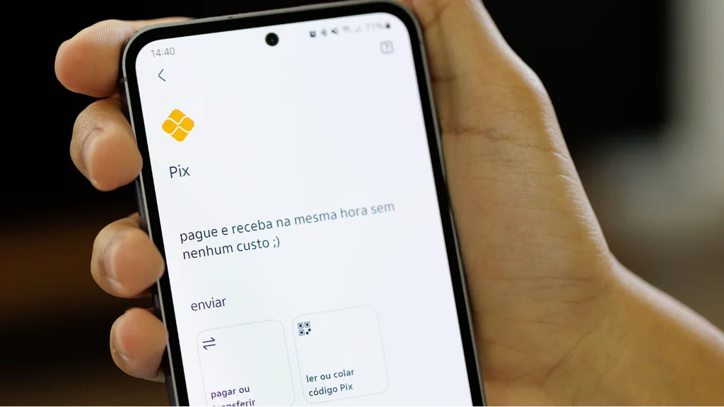Editar informações da imagem Pix no celular
