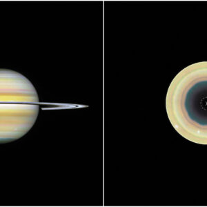 Hubble rastreia novo decágono circundando o pólo sul de Saturno