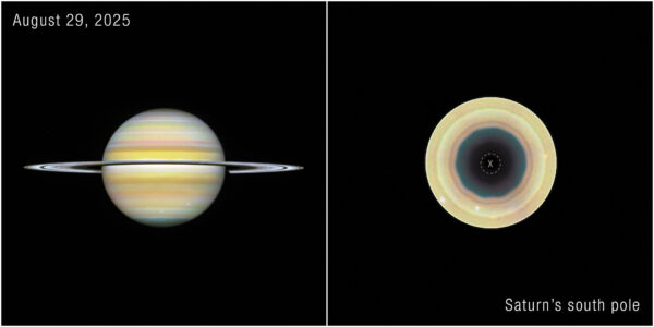 Hubble rastreia novo decágono circundando o pólo sul de Saturno