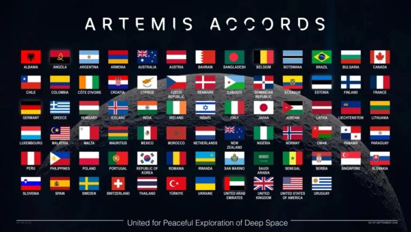 NASA comemora quando acordos Artemis ultrapassam 75 signatários