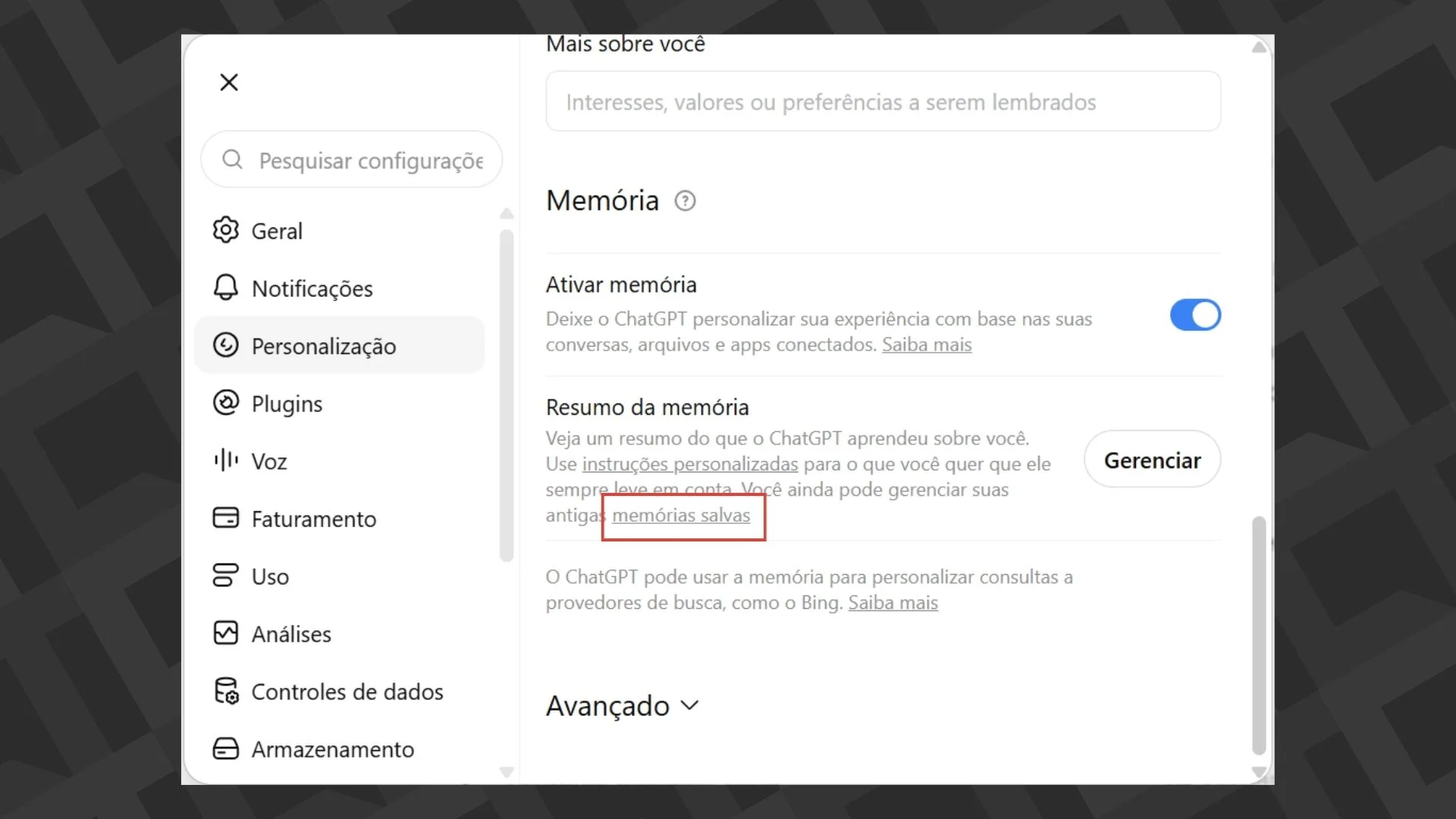 Editar informações da imagem memórias antigas - PC - ChatGPT