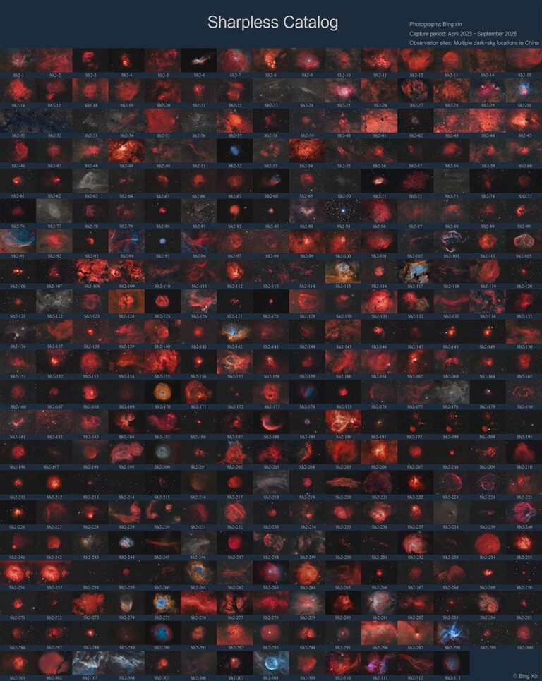 APOD: 2026, 2 de outubro - O Catálogo Completo Sharpless: 313 Nebulosas