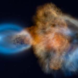 'Água-viva' cósmica impressiona os observadores do céu após a foto do dia do lançamento da SpaceX em 14 de outubro de 2026