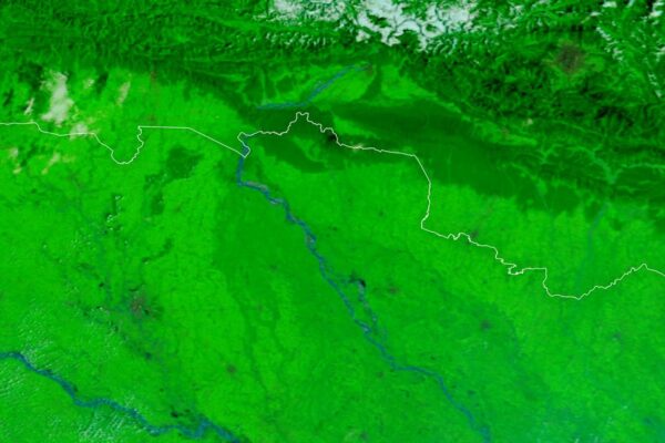 As chuvas inundam o rio Gandak