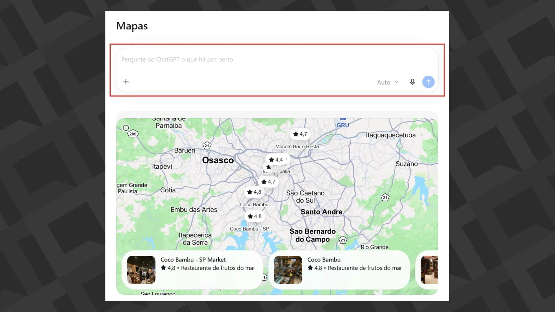 Mapas ChatGPT